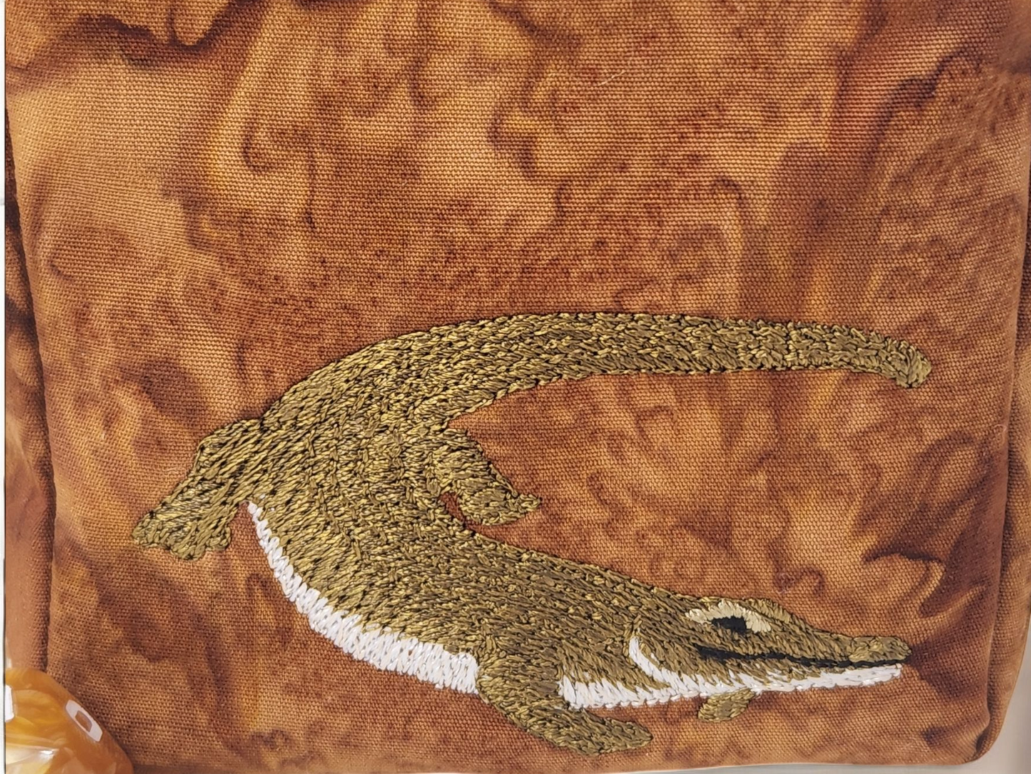 Crocodile dice bag