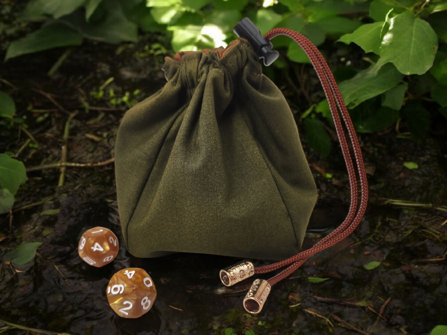 Crocodile dice bag