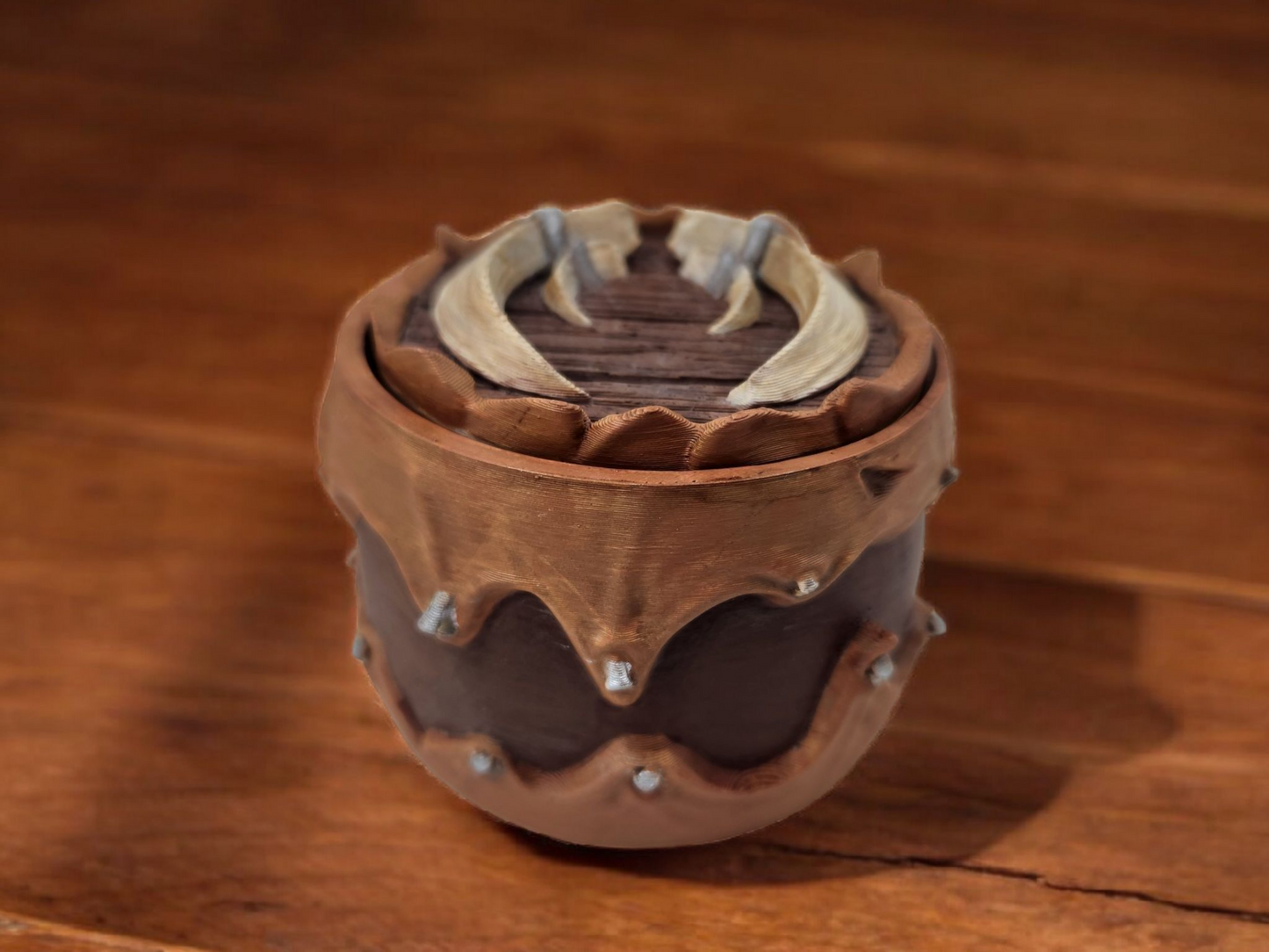 Barbarian dice container