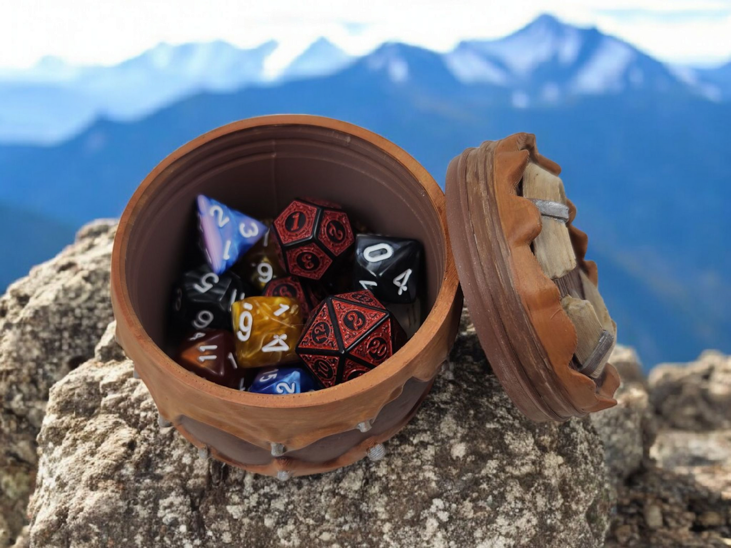 Barbarian dice container
