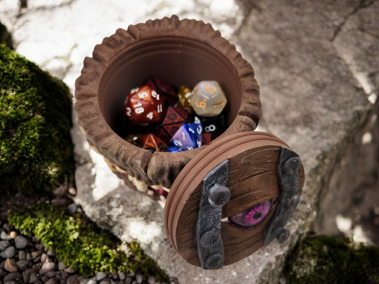 Monster dice container
