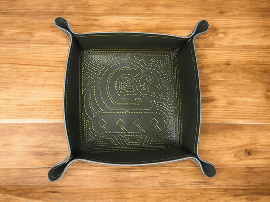 Mola Style Snake Dice Tray - Portable & Durable