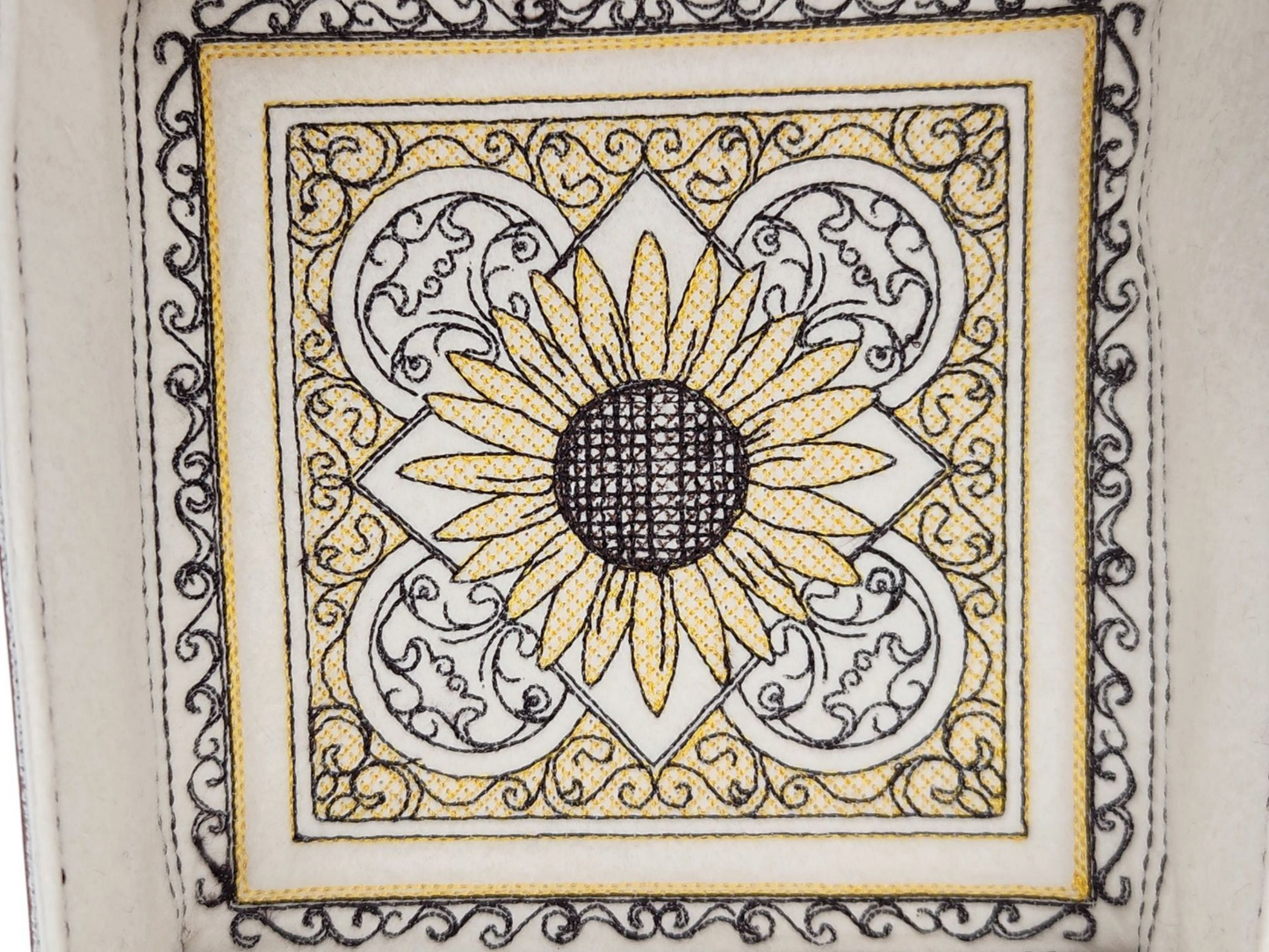 Decorative Sunflower dice tray
