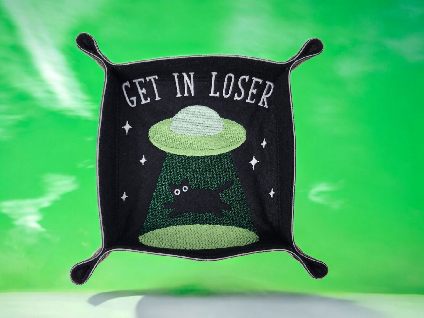 UFO visit dice tray