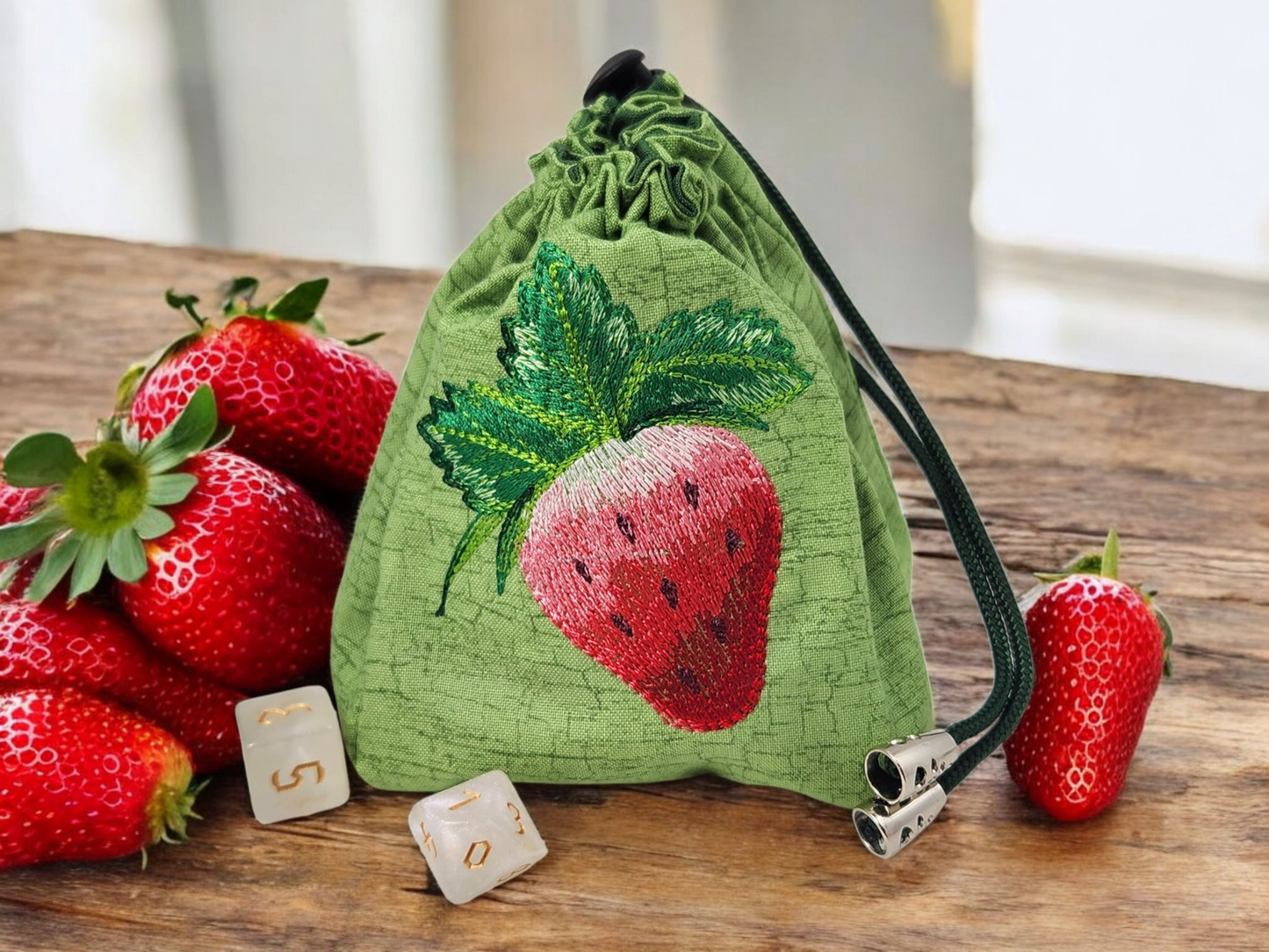 Sweet Strawberry dice bag