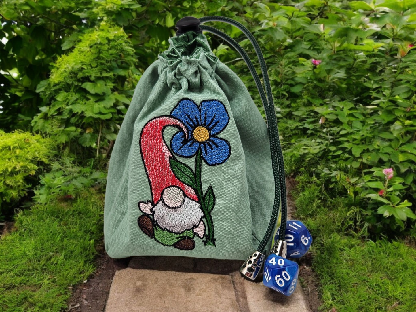 Happy gnome dice bag