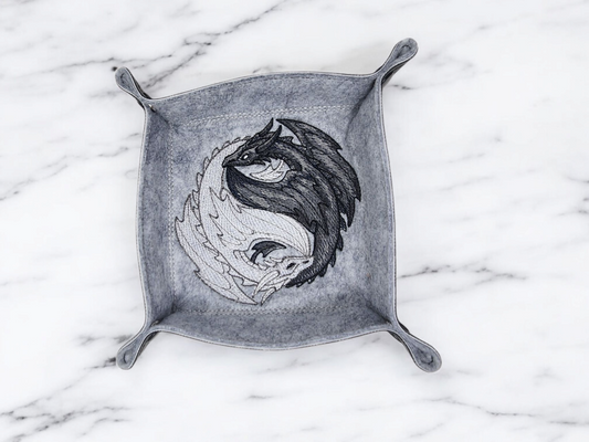 Yin and Yang dragon dice tray