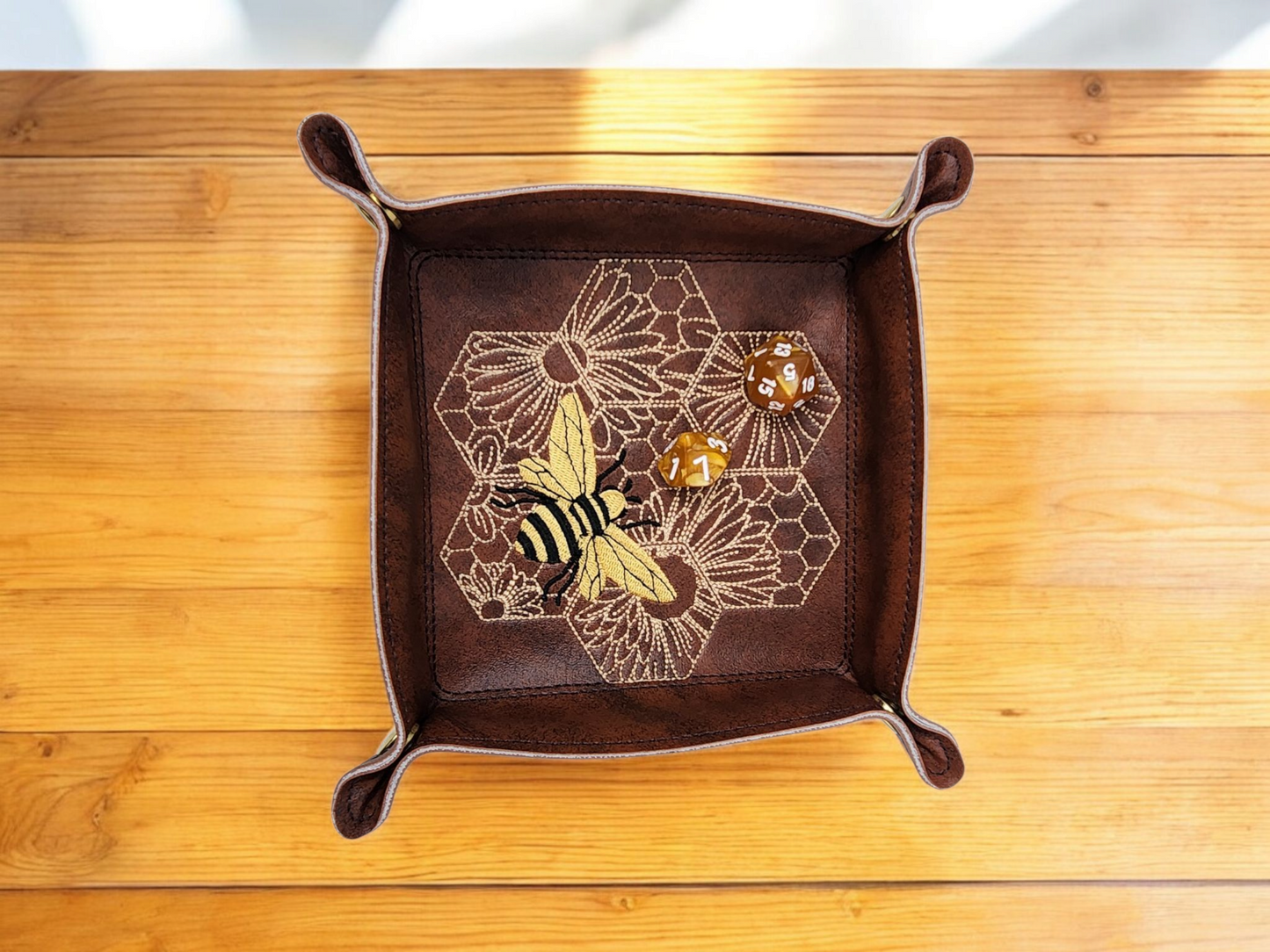 Bumblebee and Honeycomb dice tray