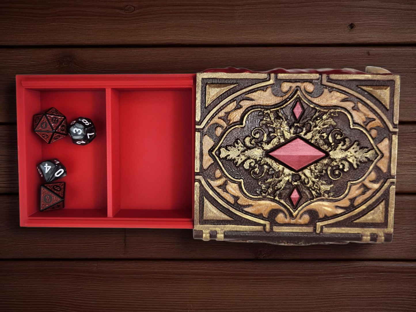 Monster dice and card tome