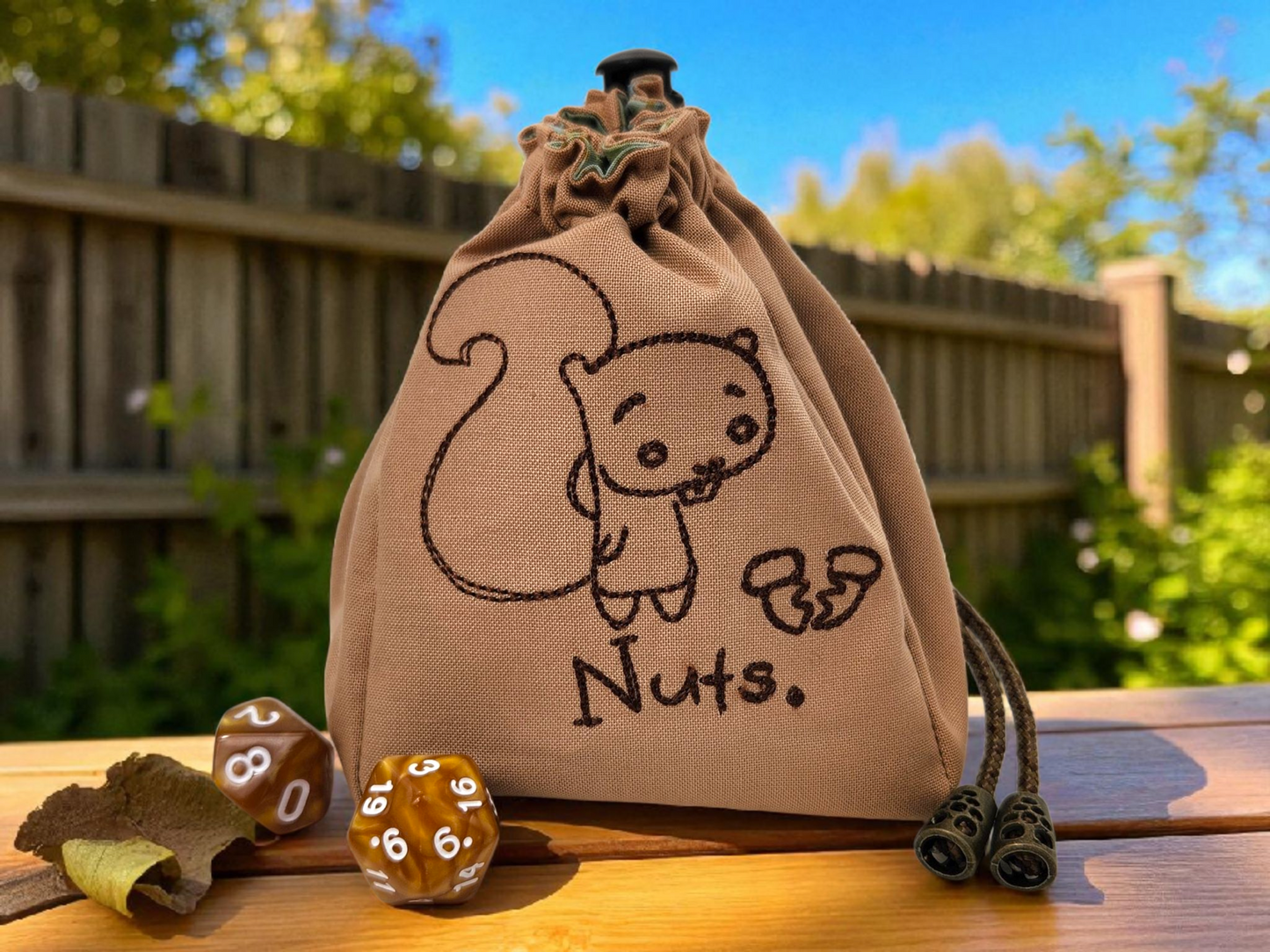 dice bag funny squirrel