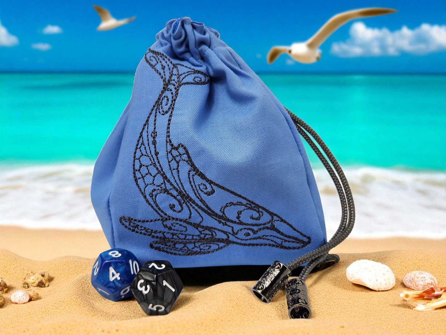 Whale dice bag