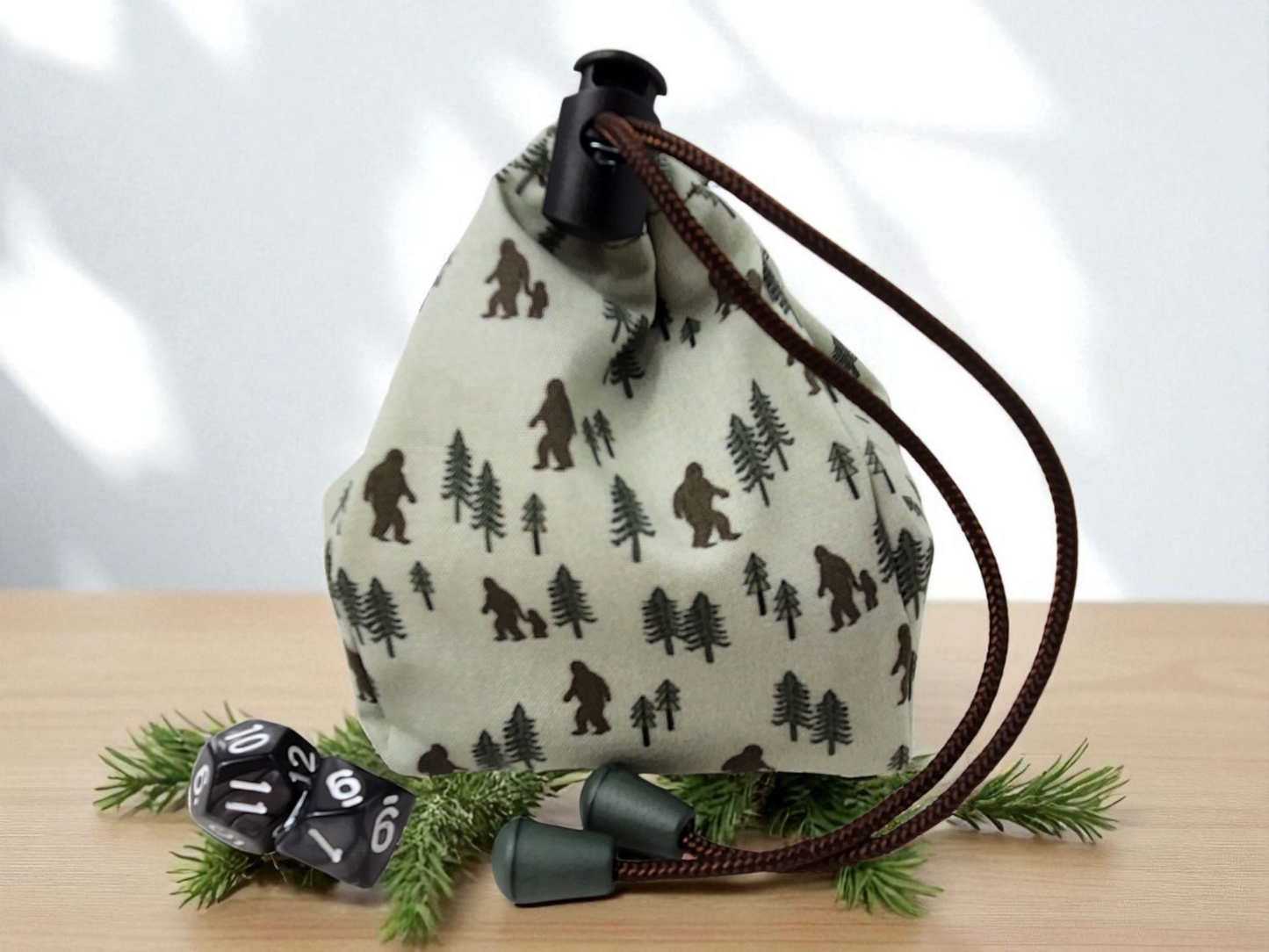 Bigfoot gift set, dice tray and dice bag