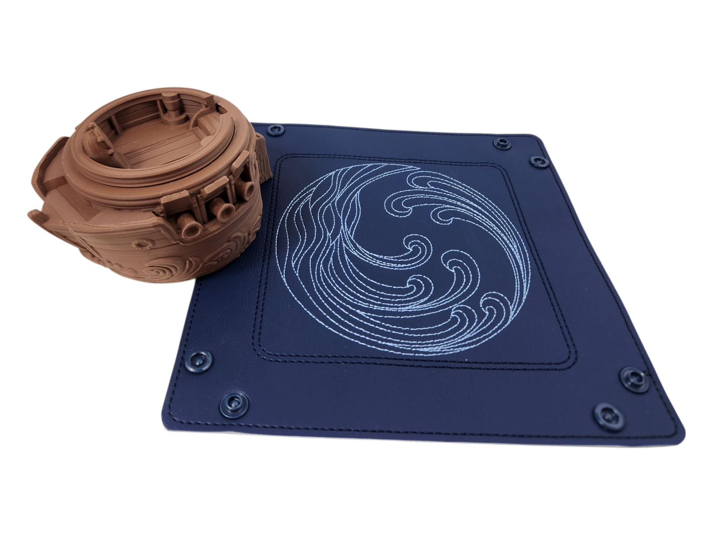 Sea worthy gift set, wave tray and ship dice container
