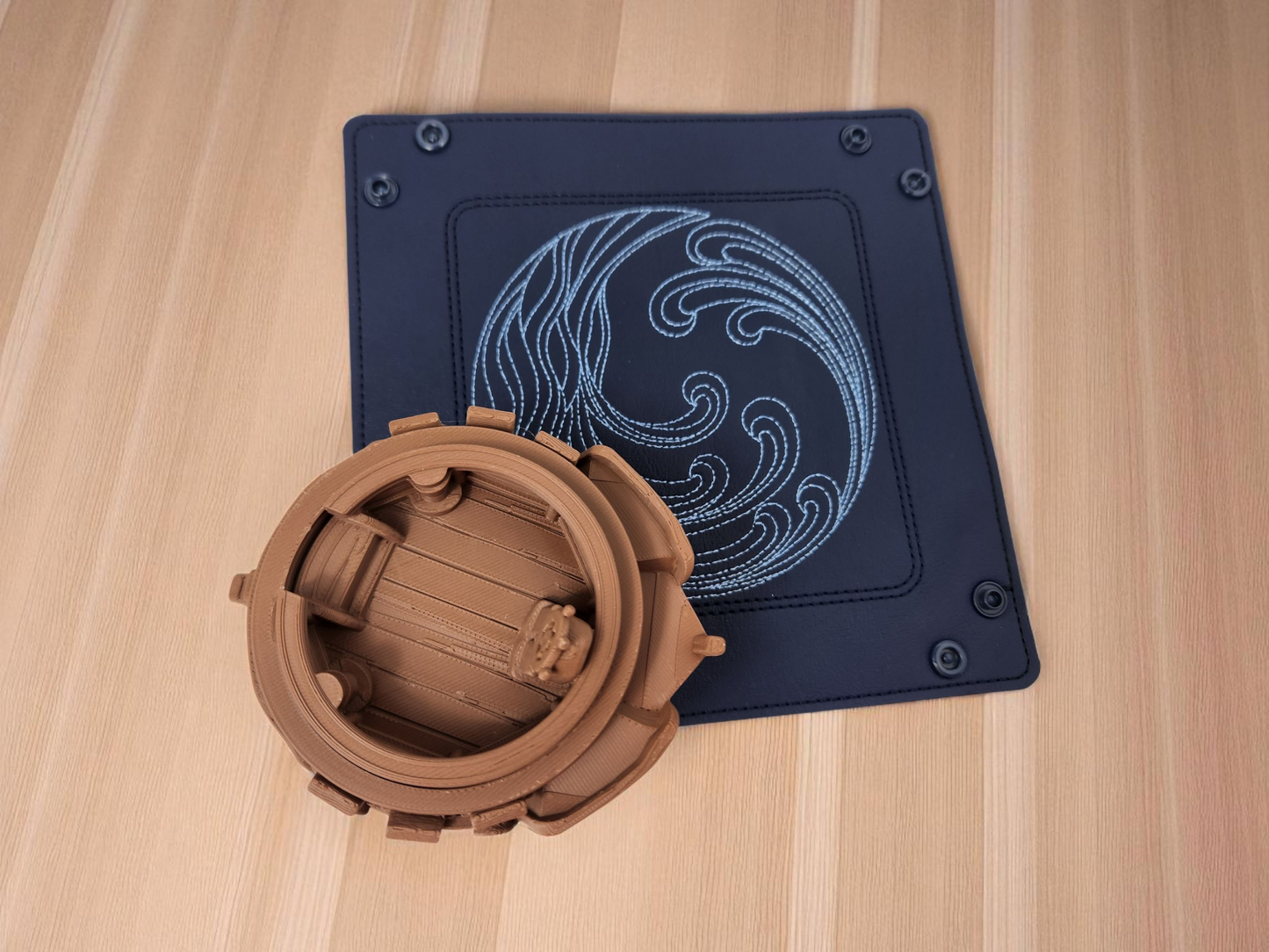 Sea worthy gift set, wave tray and ship dice container