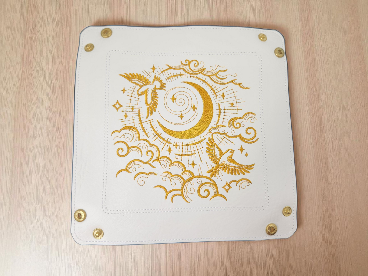 Large dice tray, celestial scene with doves