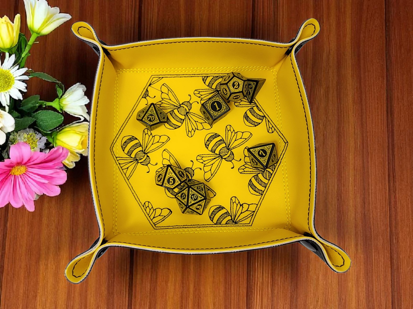 Bee dice tray gift set