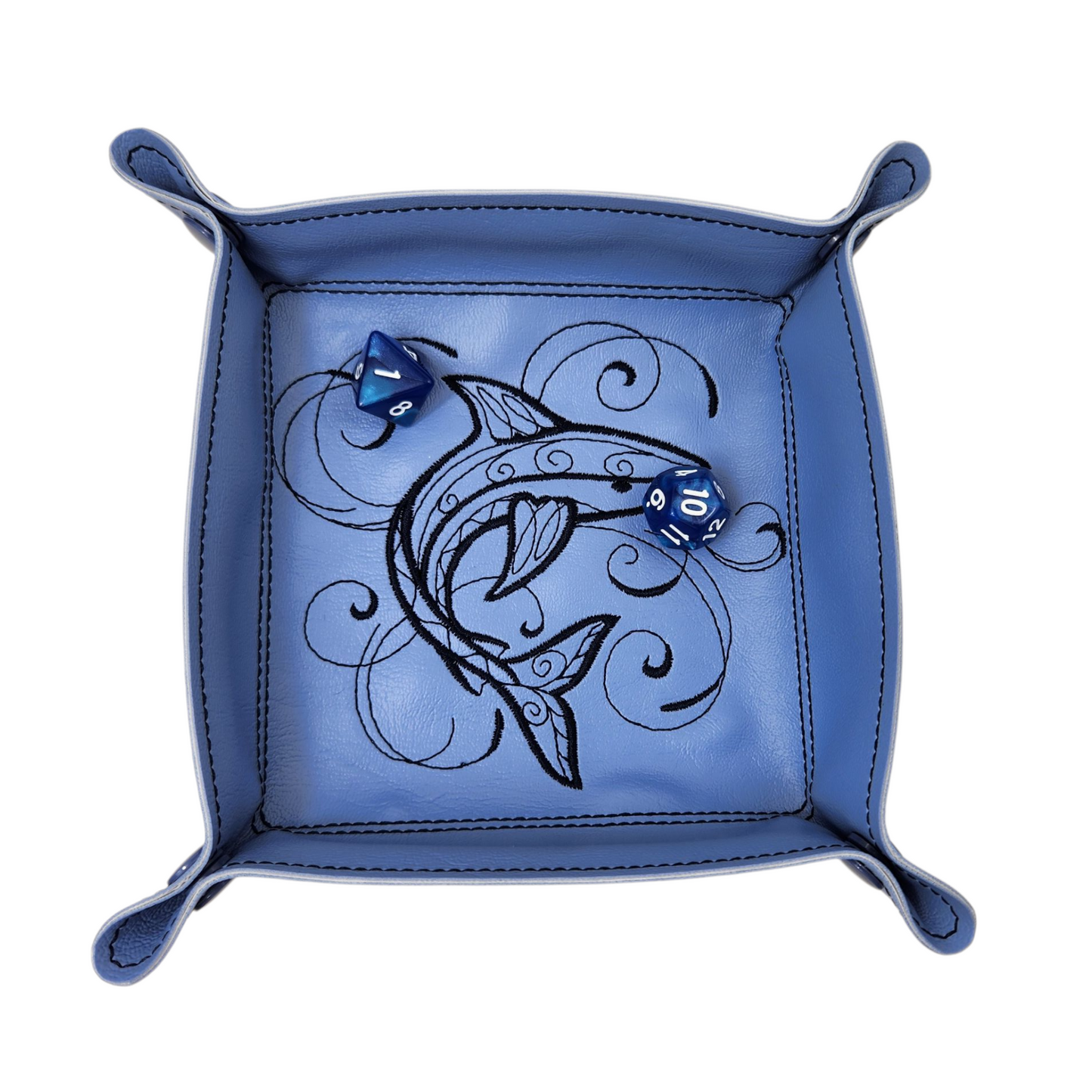 Swimming shark design dice tray
