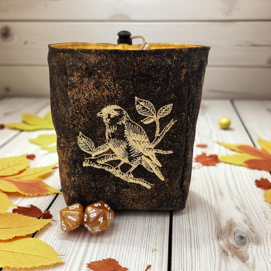 Goldfinch Dice Bag for Tabletop Gamers