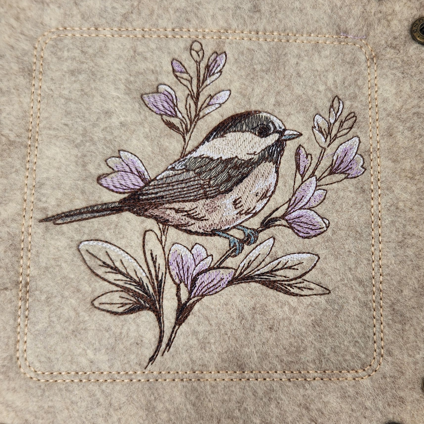 Autumn Chickadee dice rolling tray