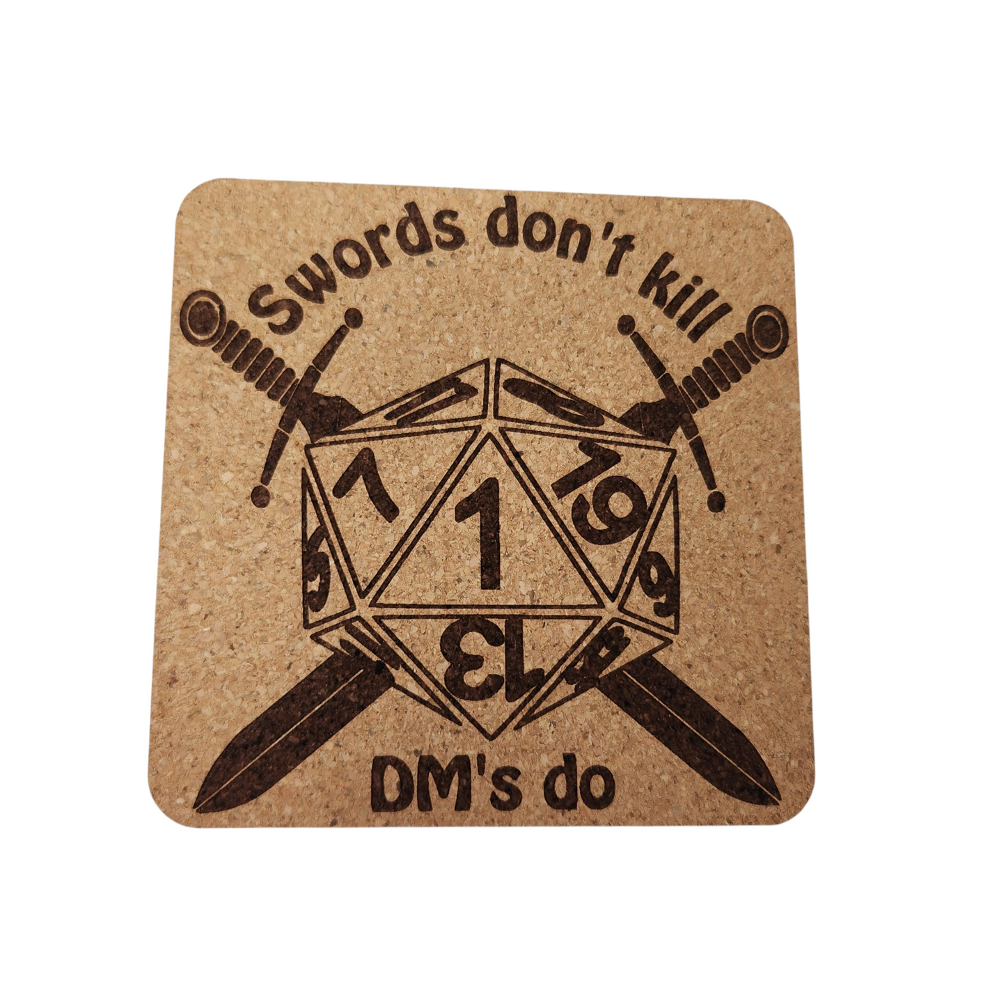 Funny DM Cork Cup Coasters - TTRPG