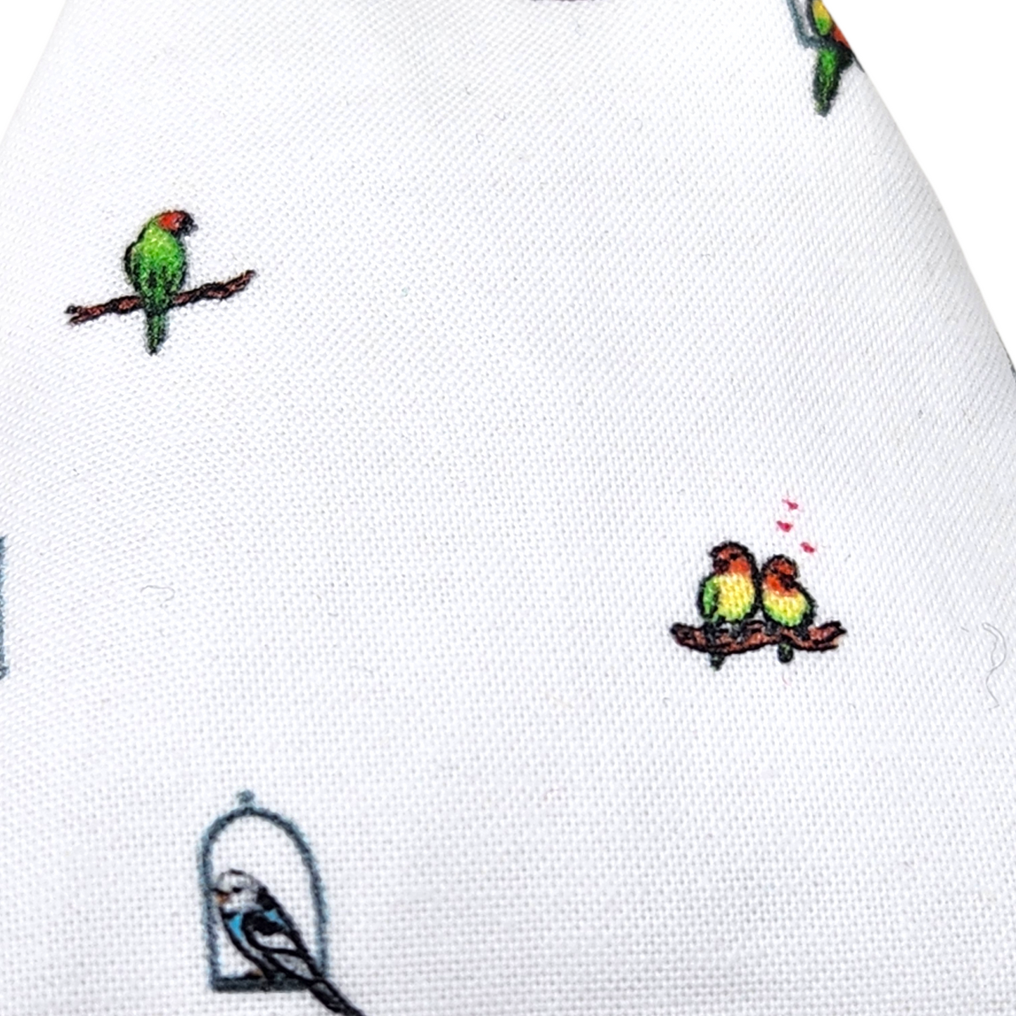 Keychain dice pouch, bird themed