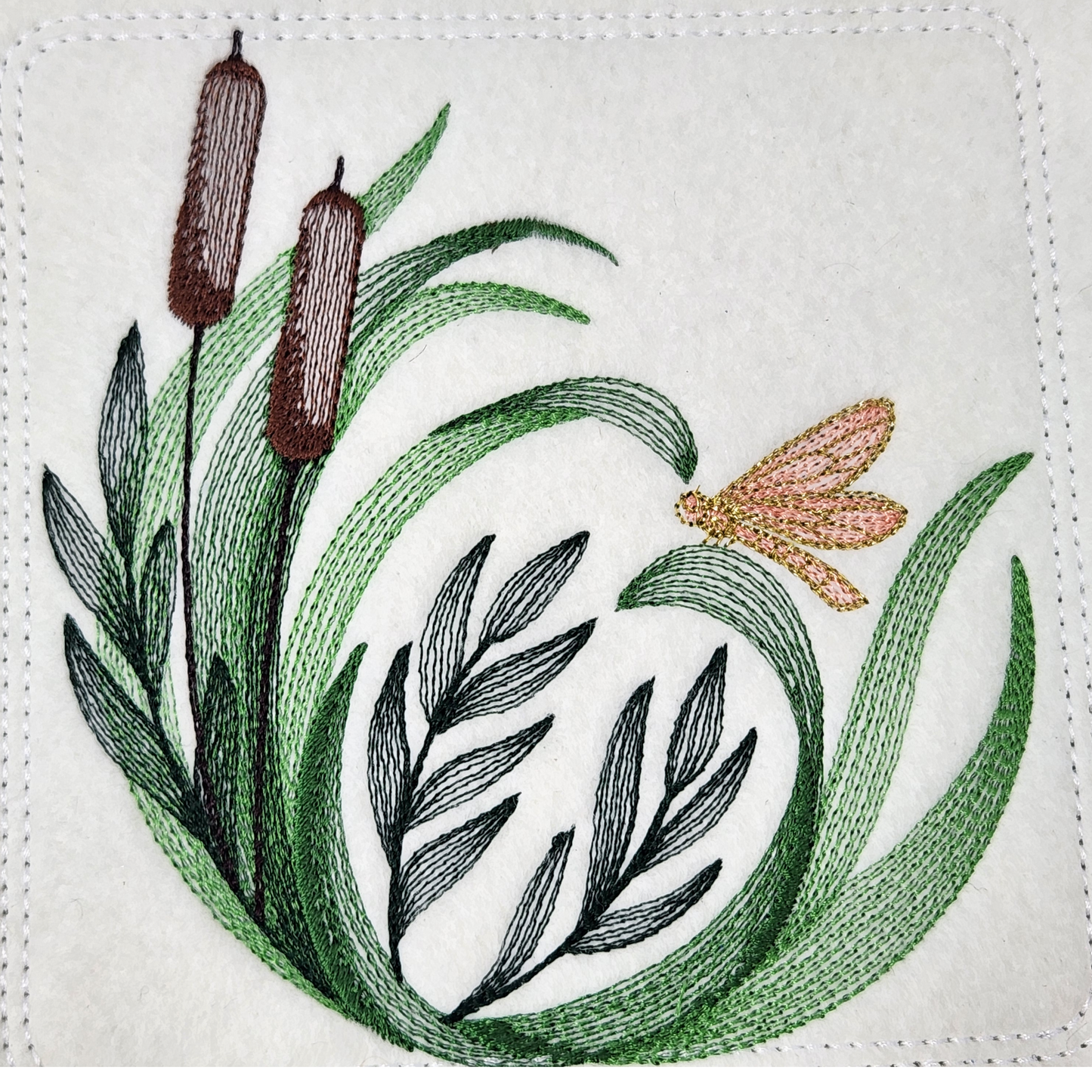 Cattail and butterfly dice tray