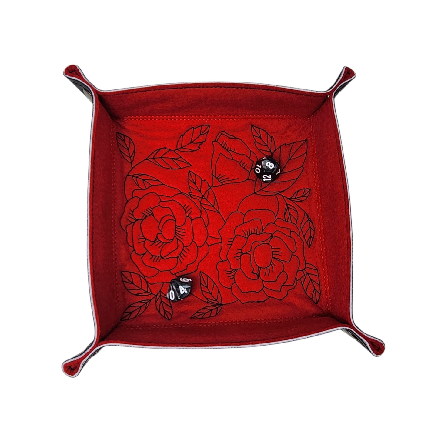Rose flower dice tray, large
