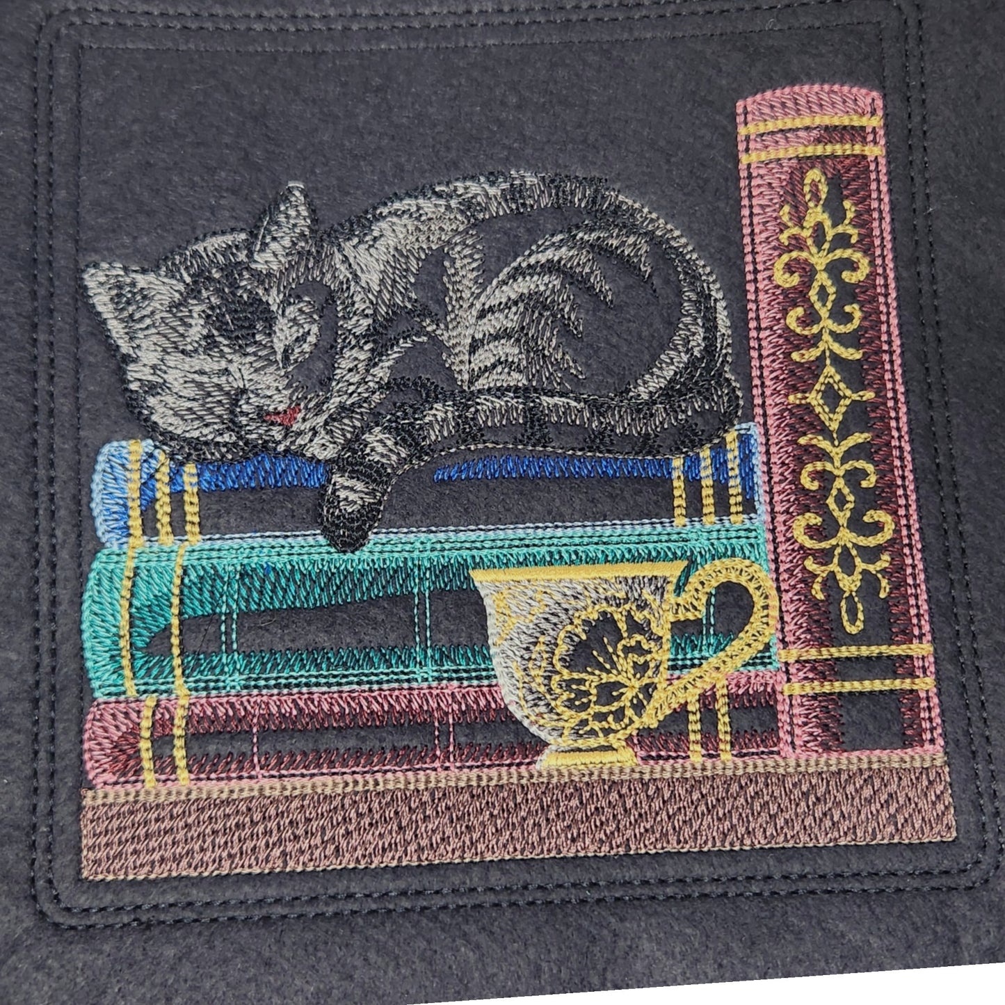 Collapsible Dice Rolling Tray, Cat and teacup dice tray