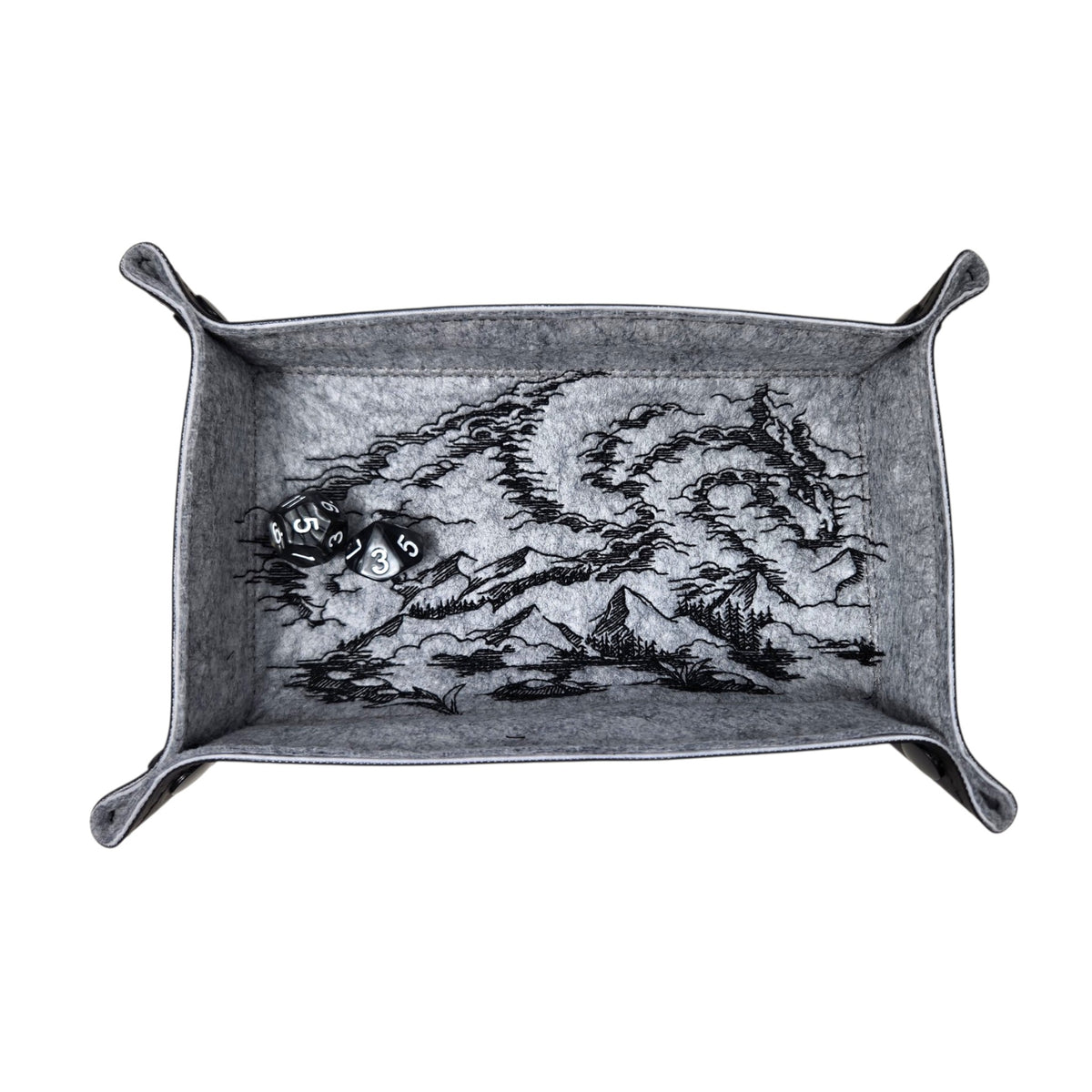 Mountain dragon dice tray, rectangle
