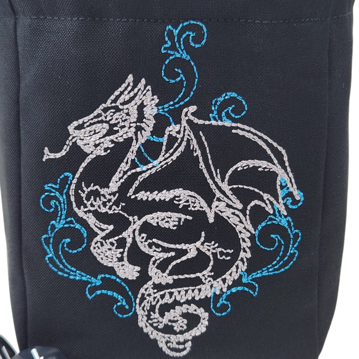 Silver dragon dice bag