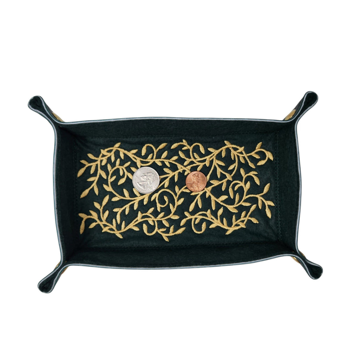Golden vine dice tray, rectangle