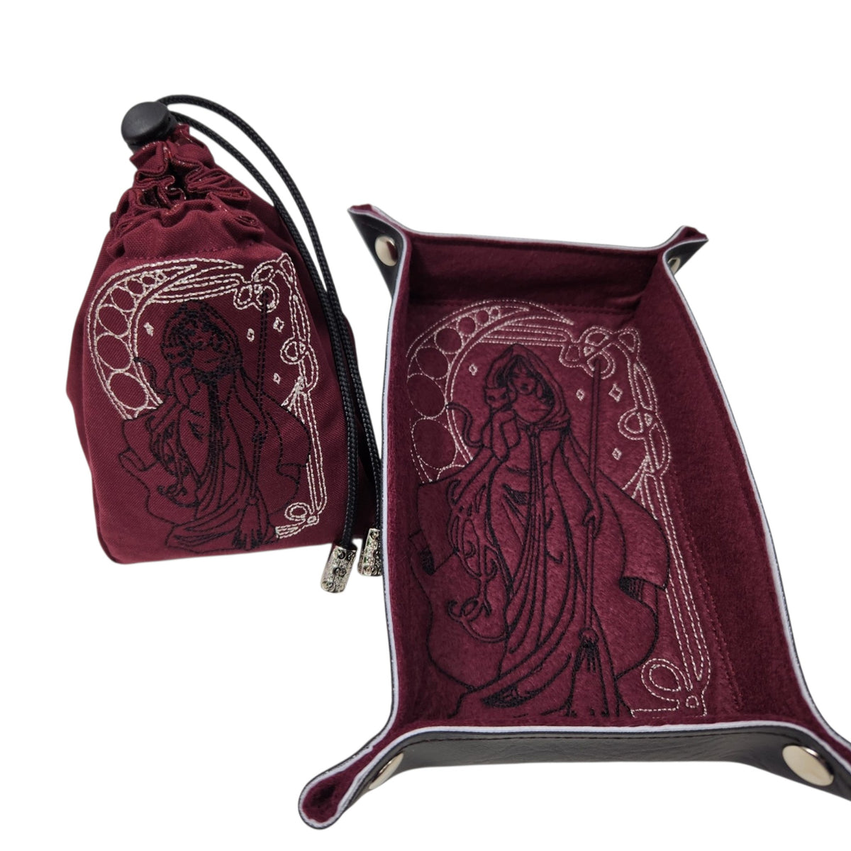 Witch gift set, dice bag and tray