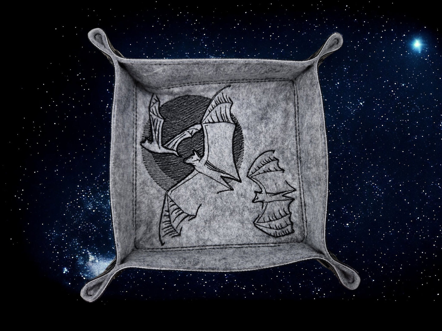 Bats in flight dice tray - Rowan Gate