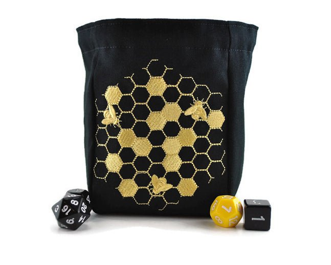 Bee and honeycomb Dice Bag - Rowan Gate