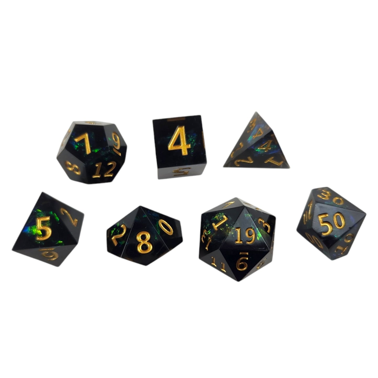 Black with blue and green foil - Sharp Resin - Rowan Gate