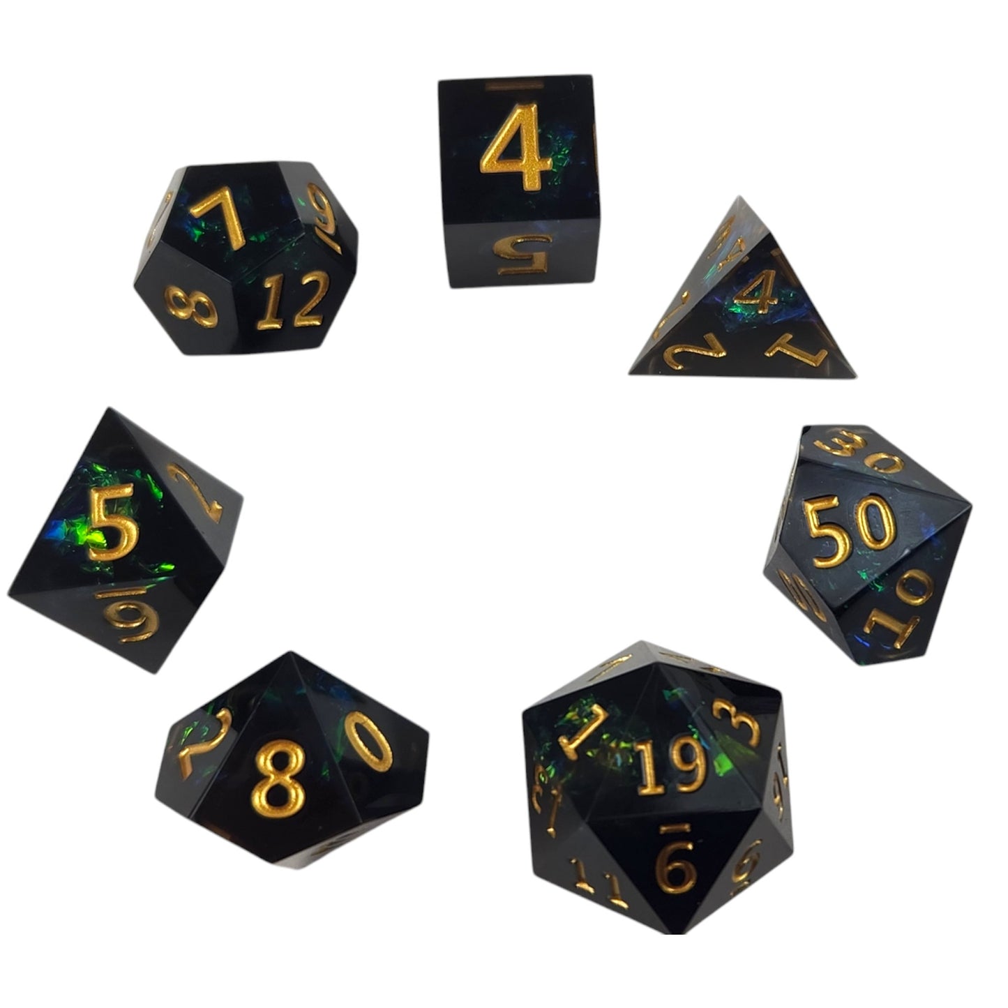 Black with blue and green foil - Sharp Resin - Rowan Gate