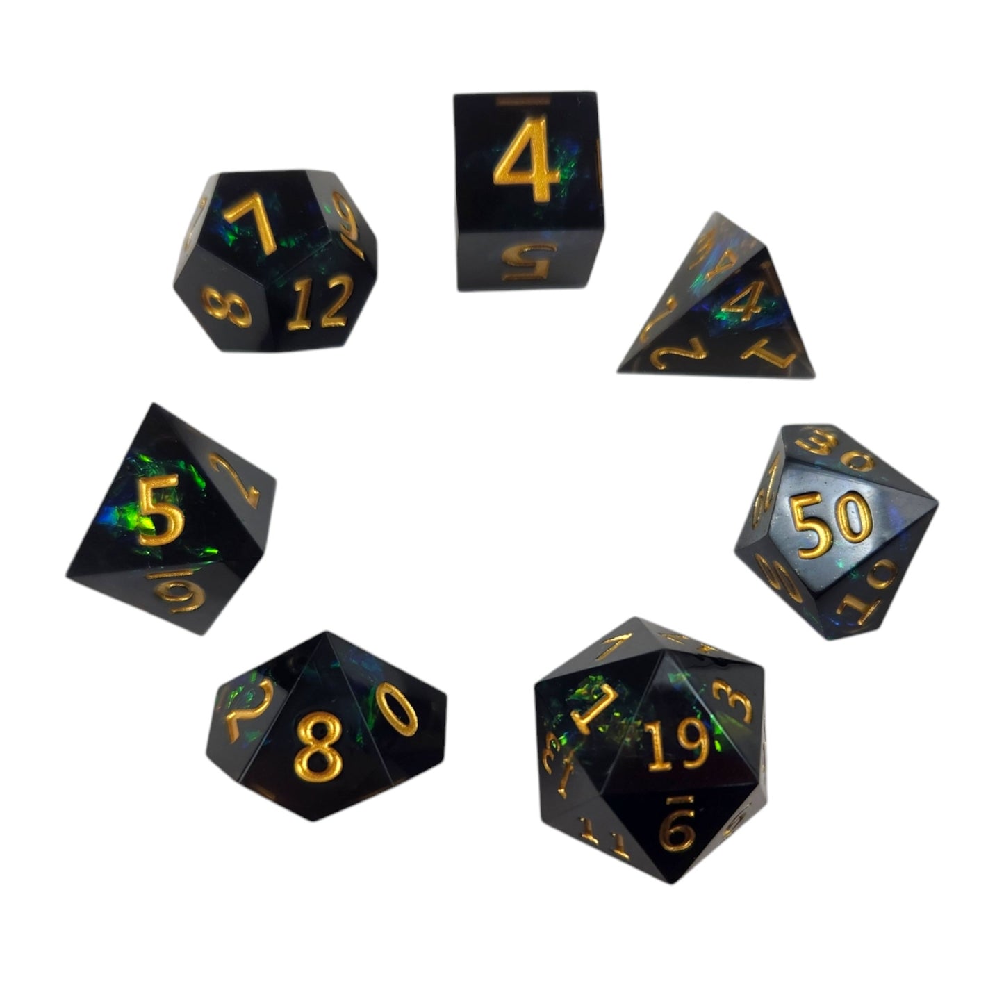 Black with blue and green foil - Sharp Resin - Rowan Gate