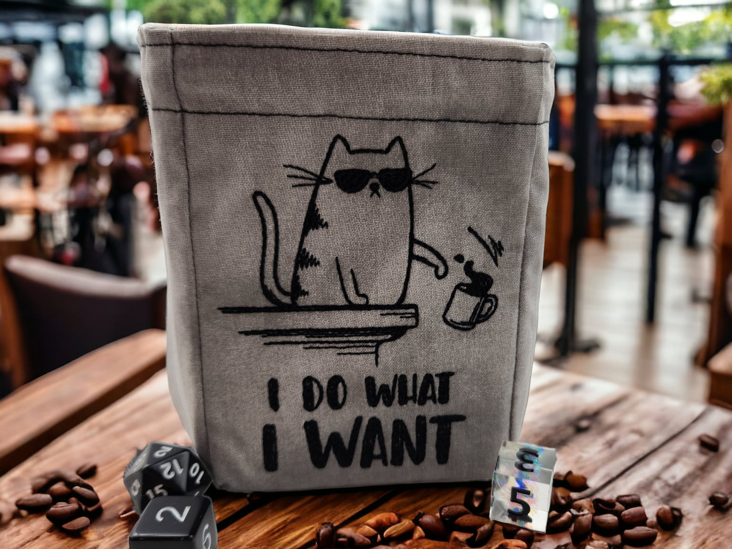 Cat Attitude dice bag - Rowan Gate