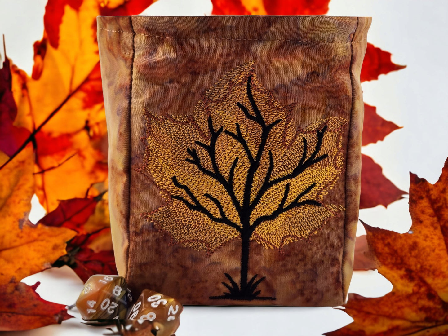 dnd dice bag, Maple Tree - Rowan Gate