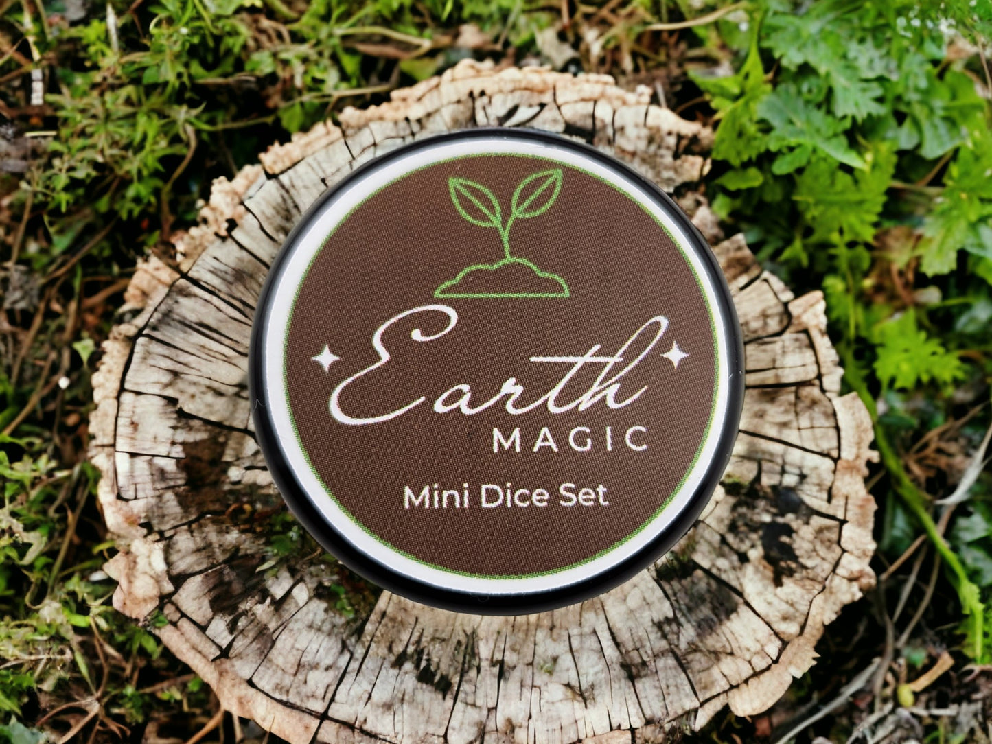 dnd mini dice set, Earth Magic - Rowan Gate
