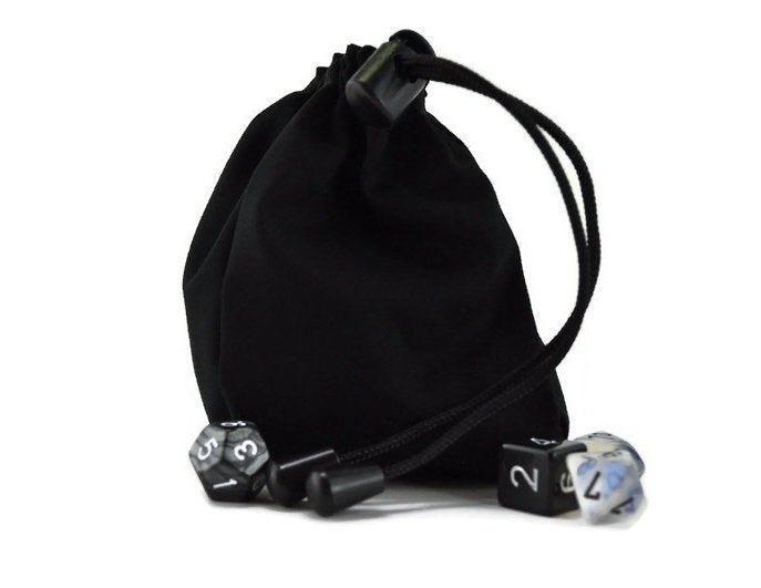 Dragon design dice bag, metallic pink - Rowan Gate