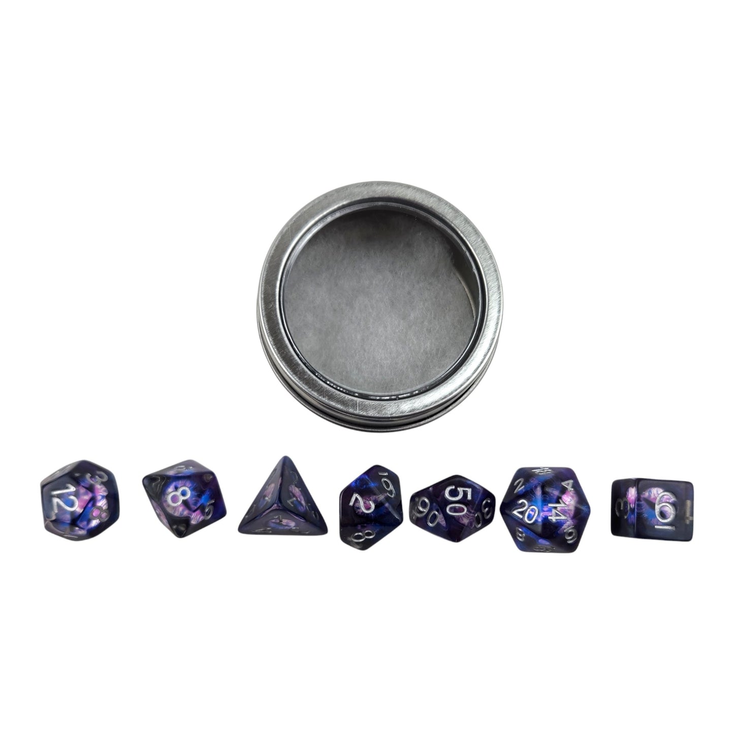Dragon Eye Dice Set (purple/blue) - Rowan Gate