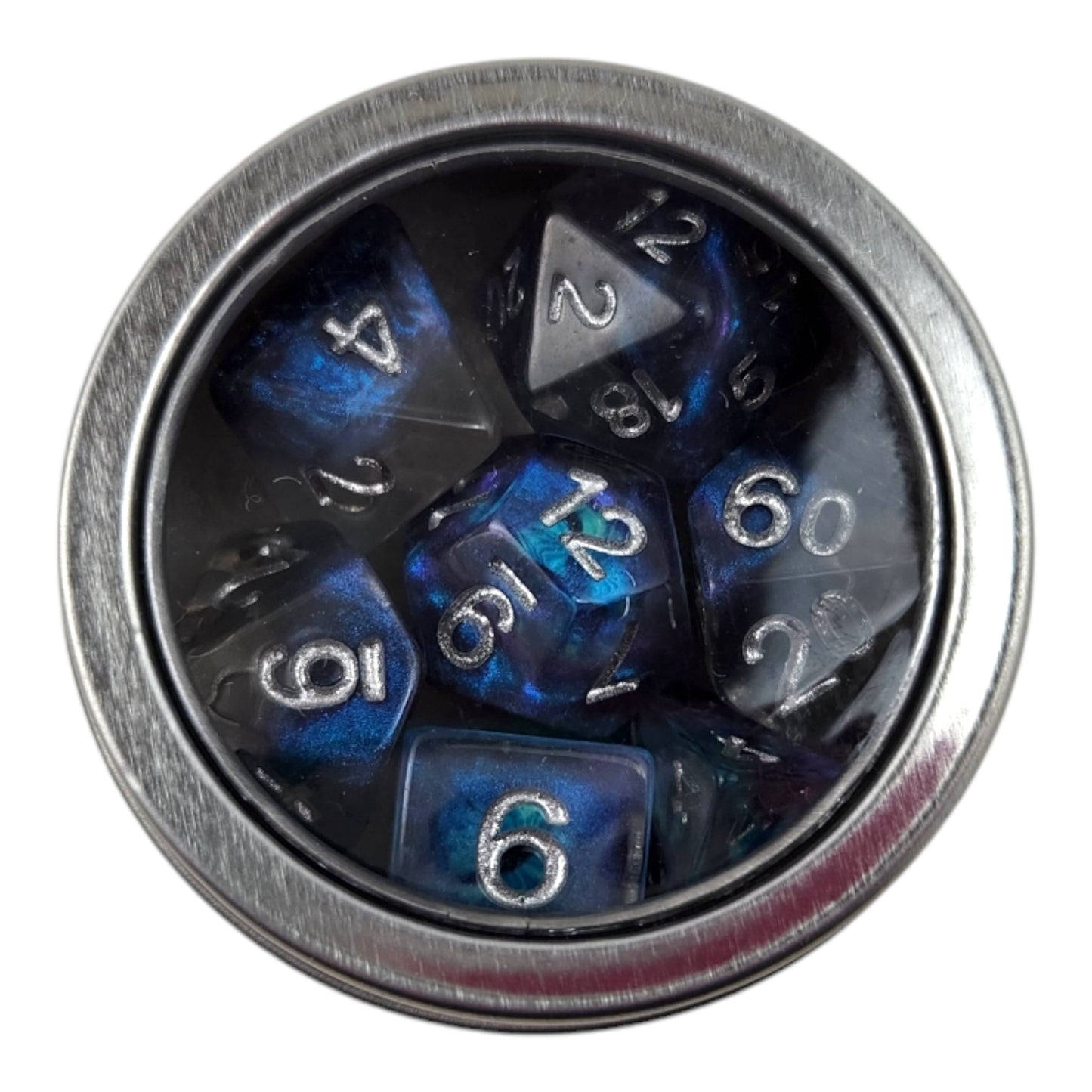 Dragon Eye Dice Set (purple/blue/teal) - Rowan Gate