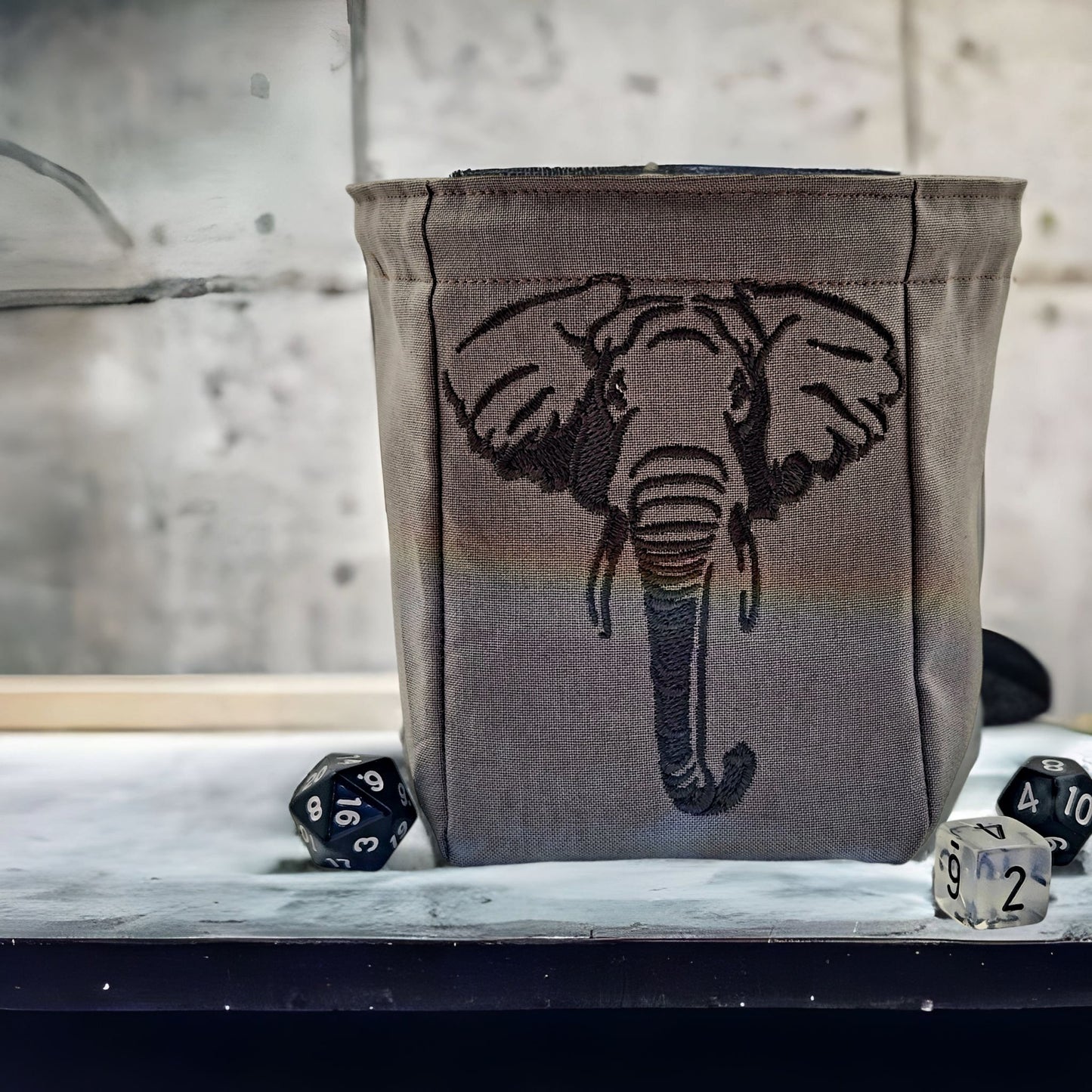 Elephant dice bag - Rowan Gate