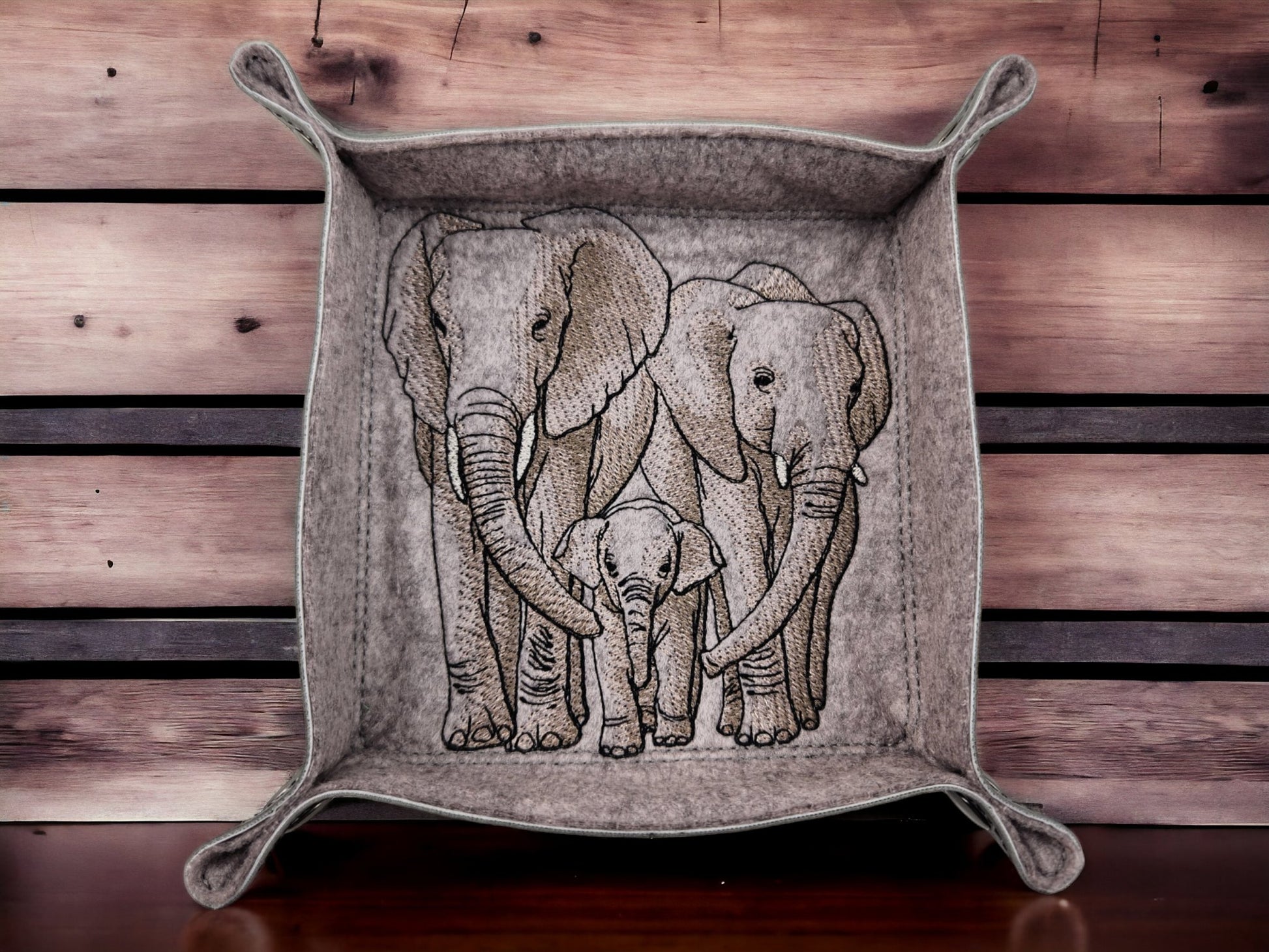 Elephant family dice tray - Rowan Gate