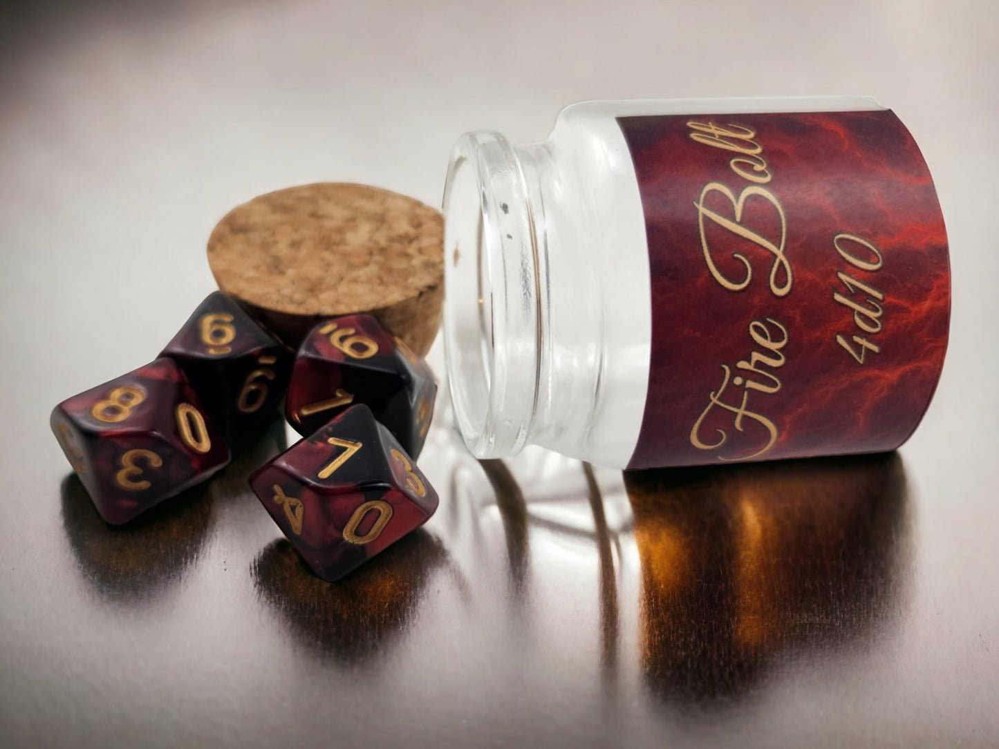 Fire Bolt spell dice jar - Rowan Gate