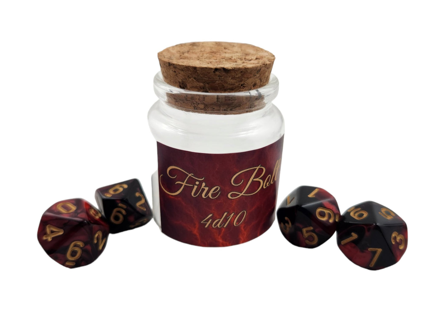 Fire Bolt spell dice jar - Rowan Gate