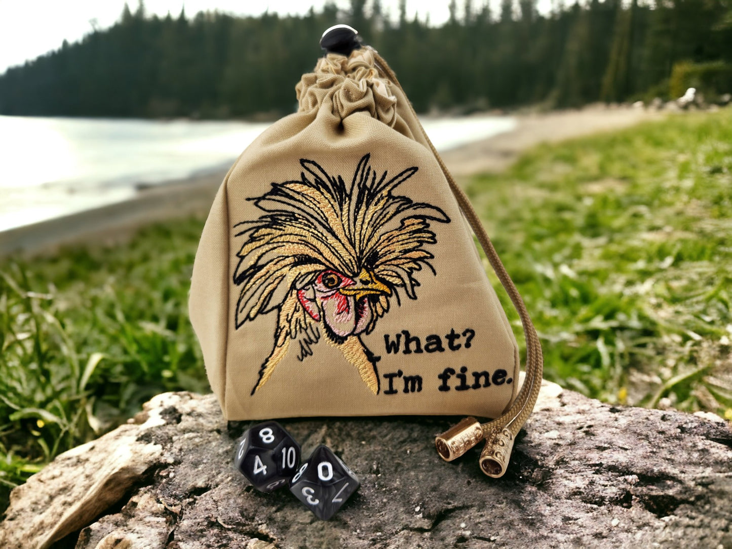 Funny chicken dice bag/ extra large - Rowan Gate