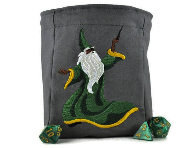 Green Wizard dice bag - Rowan Gate
