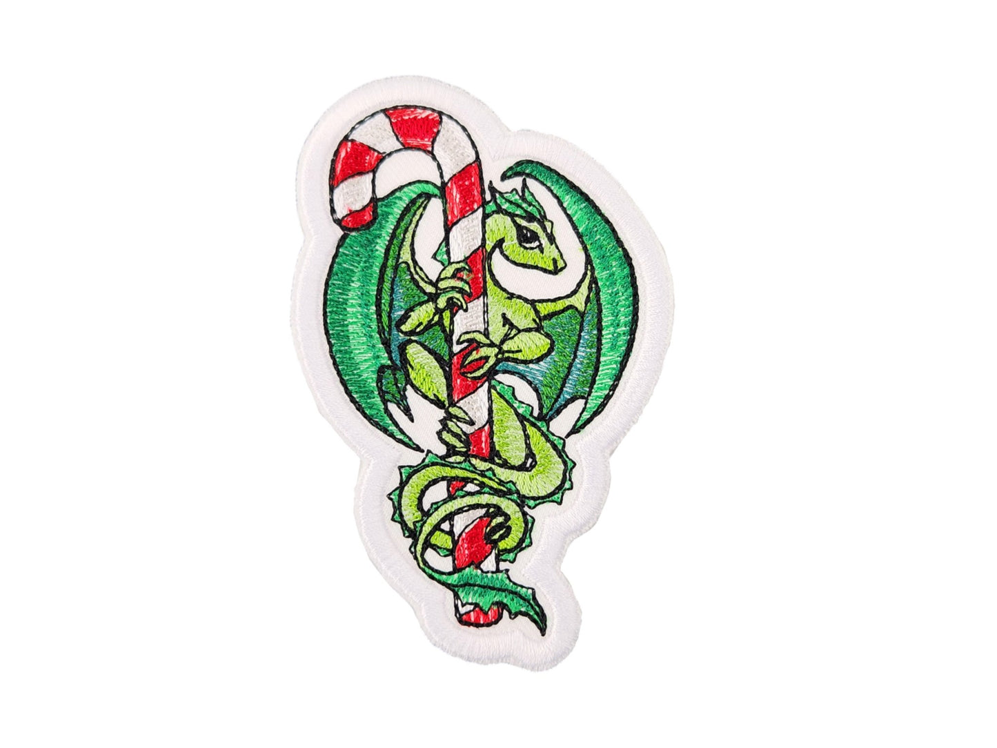 Holiday Dragon iron on patch - Rowan Gate